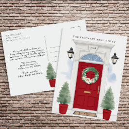 Rode voordeur verhuisbericht  briefkaart