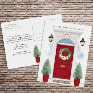 Rode voordeur verhuisbericht  briefkaart