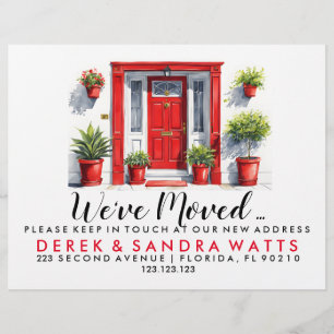 rode voordeur Wijzig adres huis Flyer