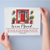rode voordeur Wijzig adres huis Flyer (Hand)