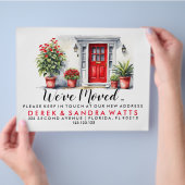 rode voordeur Wijzig adres huis Flyer (Hand)