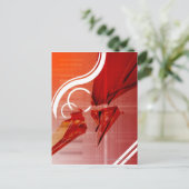 Rode voorwerpen met witte lijnen briefkaart (Staand voorkant)