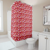 Rode vormen douchegordijn (In situ)