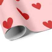 Rode Vormen Hart Valentijn's Day Cadeaupapier (Rol Hoek)