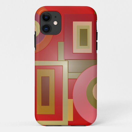 rode vormen pop Case-Mate iPhone case (Achterkant)