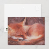 Rode Vos ANSICHTKAART Briefkaart (Voorkant / Achterkant)