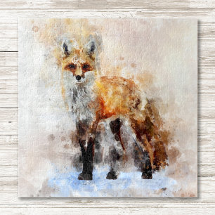 Rode Vos Aquarel Portret 02 Legpuzzel
