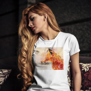 Rode Vos Aquarel Portret 03 T-shirt