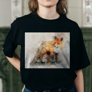 Rode Vos Aquarel Portret 04 T-shirt