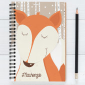 Rode vos berkenboom winterbos notitieboek