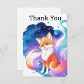 Rode Vos Betovering Verjaardag Bedankkaart (Voorkant / Achterkant)