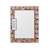 Rode vos cartoon DIY naam doodle collage kantoor Notitieblok (Linkerzijde)