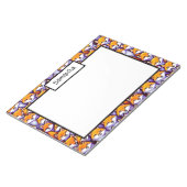 Rode vos cartoon DIY naam doodle collage kantoor Notitieblok (Schuin)