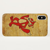 Rode Vos Case-Mate iPhone Case (Achterkant (horizontaal))
