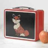 Rode Vos Dier Metalen Lunchbox (In situ)