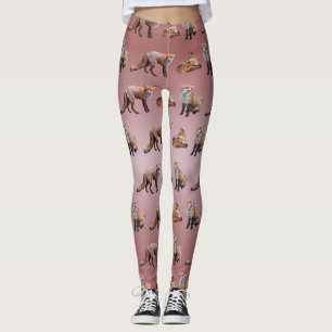 Rode Vos Frenzy Leggings (Stoffige Roze Mix)