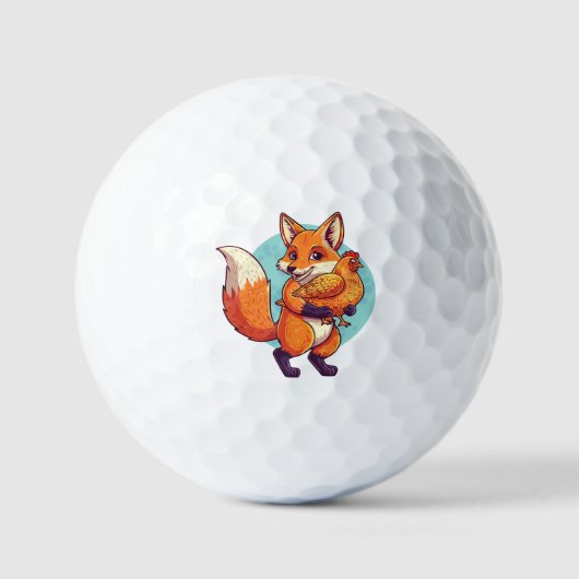 Rode vos golfballen (Voorkant)