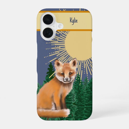 Rode Vos Hoesje iPhone 16 Hoesje (Achterkant)