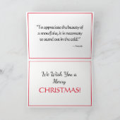 Rode Vos in de Sneeuw Kerstkaart Feestdagen Kaart (Binnen)