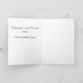 Rode Vos in een Kerstboom met Gouden Lint Kaart (Binnen)