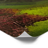 Rode vos in groene kleding | AI Art Poster (Hoek)