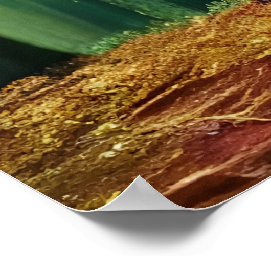 Rode vos in het bos | AI Art Poster (Hoek)