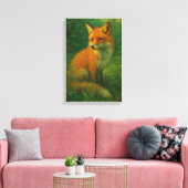 Rode vos in het bos - Wildlife Natuur Portret Canvas Afdruk (Insitu (Woonkamer))
