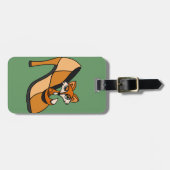 Rode Vos in Hoge Hak Schoen Kunst Bagagelabel (Voorkant horizontaal)