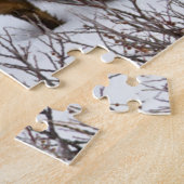 Rode vos in sneeuw in de winter legpuzzel (Zijkant)