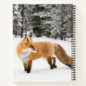Rode vos in witte sneeuw notitieboek (Achterkant)