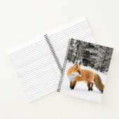 Rode vos in witte sneeuw notitieboek (Binnen)