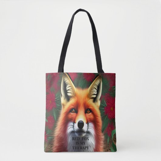 RODE VOS is mijn therapie ontwerp Tote Bag (Voorkant)
