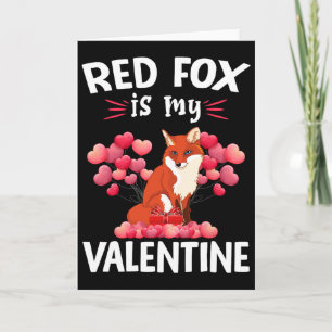 Rode Vos Is Mijn Valentijn Gelukkige Valentijnsdag Kaart