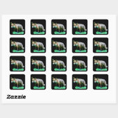 Rode Vos Jong Cute Bosdier Ontwerp Vierkante Sticker (Vel)