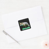 Rode Vos Jong Cute Bosdier Ontwerp Vierkante Sticker (Envelop)