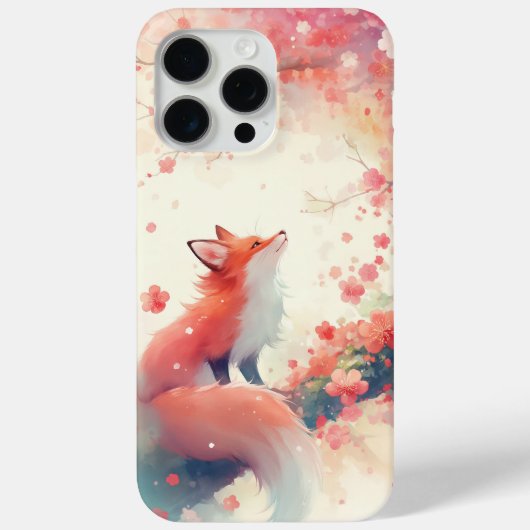 Rode Vos Kersenbloesem Boom Case-Mate iPhone Case (Achterkant)