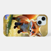 "Rode Vos Kit's Spel" iPhone 15 Case (Achterkant horizontaal)