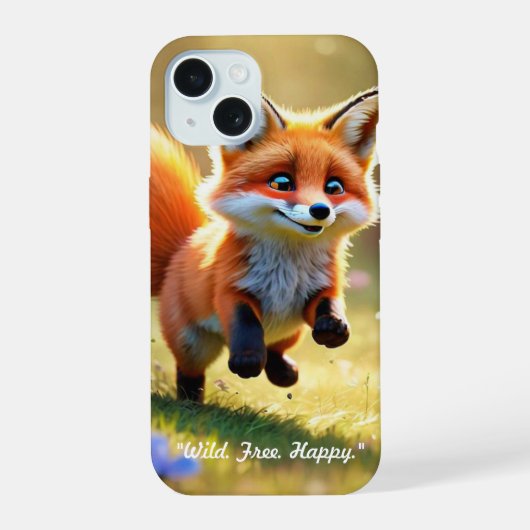 "Rode Vos Kit's Spel" iPhone 15 Case (Achterkant)