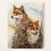 Rode vos Koppel Steampunk Aquarel 3 Planner (Achterkant)