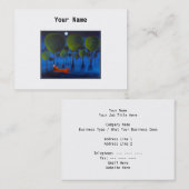 Rode vos met bomen in de nacht. visitekaartje (Voorkant / Achterkant)