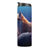 Rode vos nachtscène thermosbeker (Geroteerd rechts)