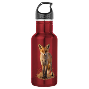 Rode Vos Natuur geïnspireerd ontwerp voor dierenli Waterfles