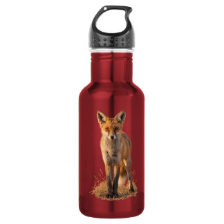 Rode Vos Natuur geïnspireerd ontwerp voor dierenli Waterfles