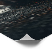 Rode vos op de grond poster (Hoek)