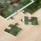 Rode vos op een bed van klaver (horizontaal) legpuzzel (Zijkant)