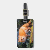 Rode Vos op een stam Bagagelabel (Voorkant verticaal)