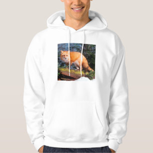 Rode Vos op een stam Hoodie