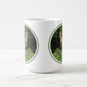 Rode vos op een voetstuk koffiemok (Center)