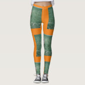 Rode vos op gras in het park, herhalingspatroon leggings (Voorkant)