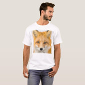 Rode Vos Portret T-shirt (Voorkant volledig)